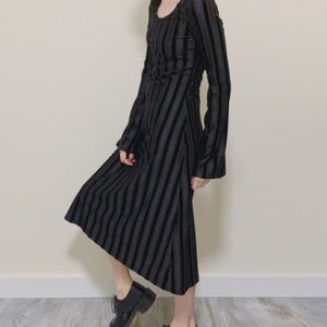 & Other Stories velvet stripe midi dress